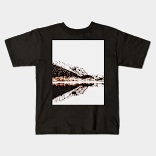 Nature, Brown, Landscape, Scandinavian, Nordic, Fashion print, Scandinavian art, Modern art, Wall art, Print, Minimalistic, Modern Kids T-Shirt